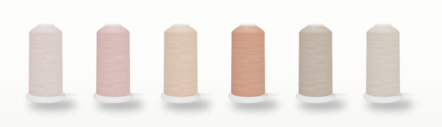 SILKhee Prairie pack — polyester machine embroidery thread cones in the pack's colors