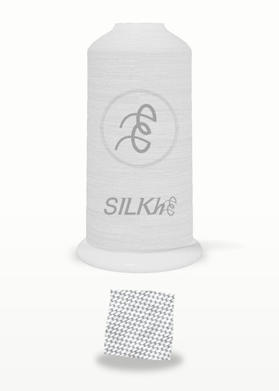 SILKhee 5001 Chalk White polyester embroidery thread 40wt cone