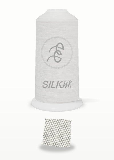 SILKhee 5003 White polyester embroidery thread 40wt cone
