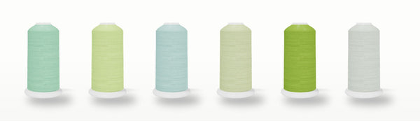 SILKhee Canopy pack — polyester machine embroidery thread cones in the pack's colors