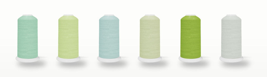 SILKhee Canopy pack — polyester machine embroidery thread cones in the pack's colors