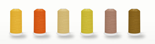 SILKhee Cinder pack — polyester machine embroidery thread cones in the pack's colors