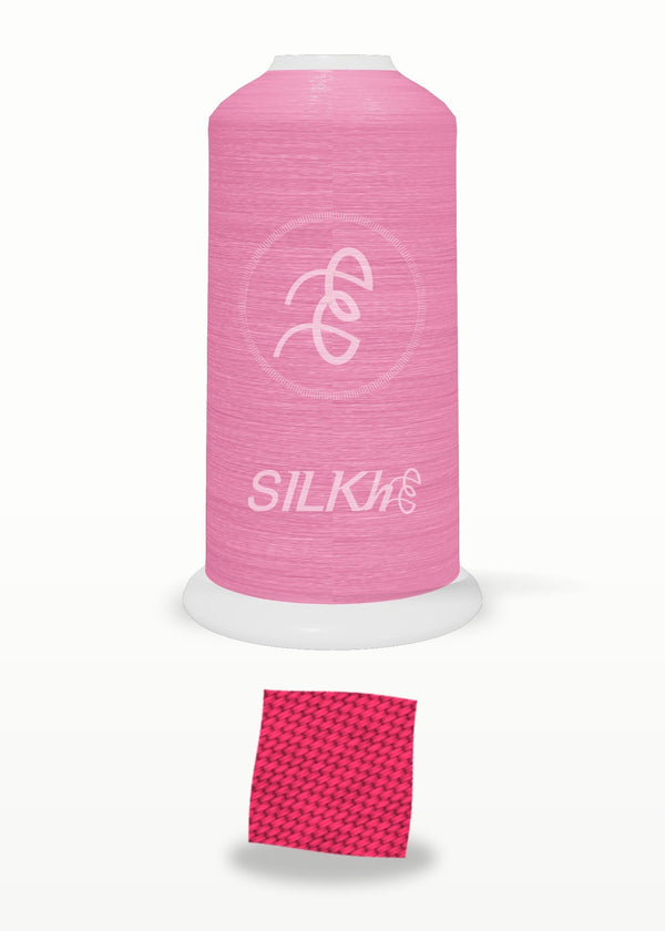 SILKhee 5025 Rose Red polyester embroidery thread 40wt cone