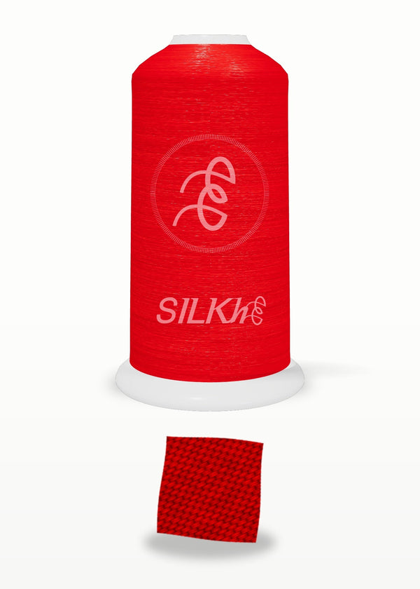 SILKhee 5044 True Red polyester embroidery thread 40wt cone