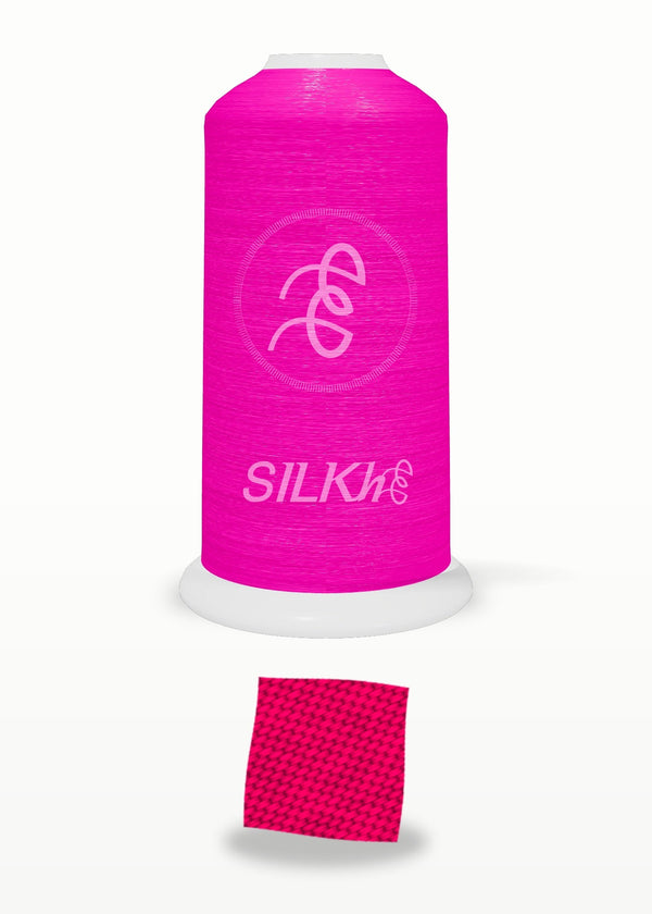SILKhee 5050 Knockout Pink polyester embroidery thread 40wt cone