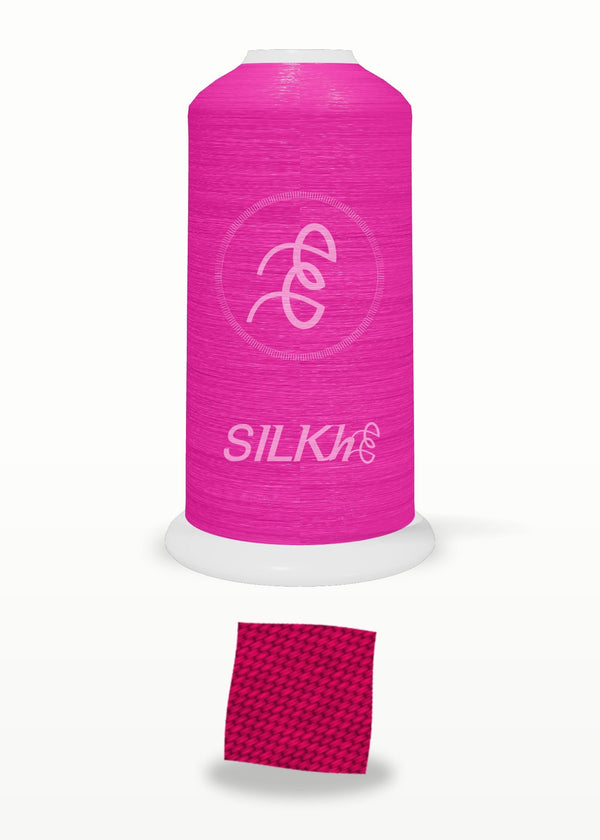 SILKhee 5052 Cerise polyester embroidery thread 40wt cone