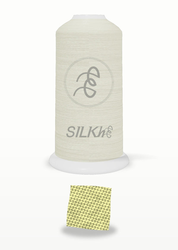 SILKhee 5060 Vanilla Custard polyester embroidery thread 40wt cone