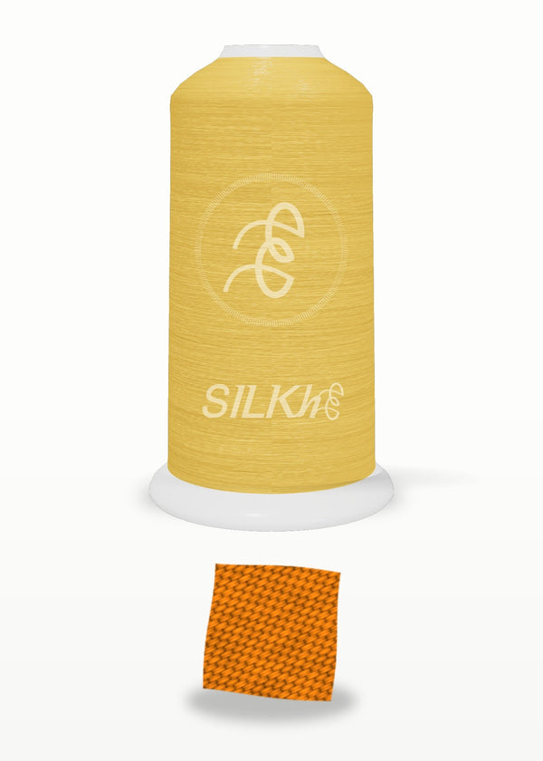 SILKhee 5074 Flame Orange polyester embroidery thread 40wt cone