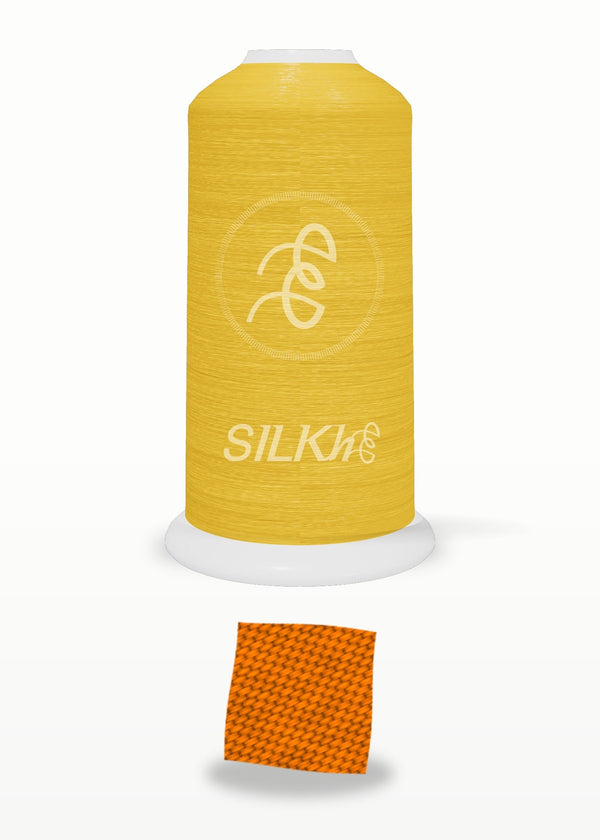 SILKhee 5076 Tiger Orange polyester embroidery thread 40wt cone