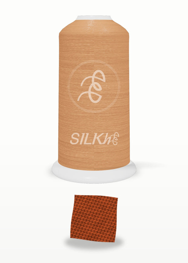 SILKhee 5085 Russet Orange polyester embroidery thread 40wt cone