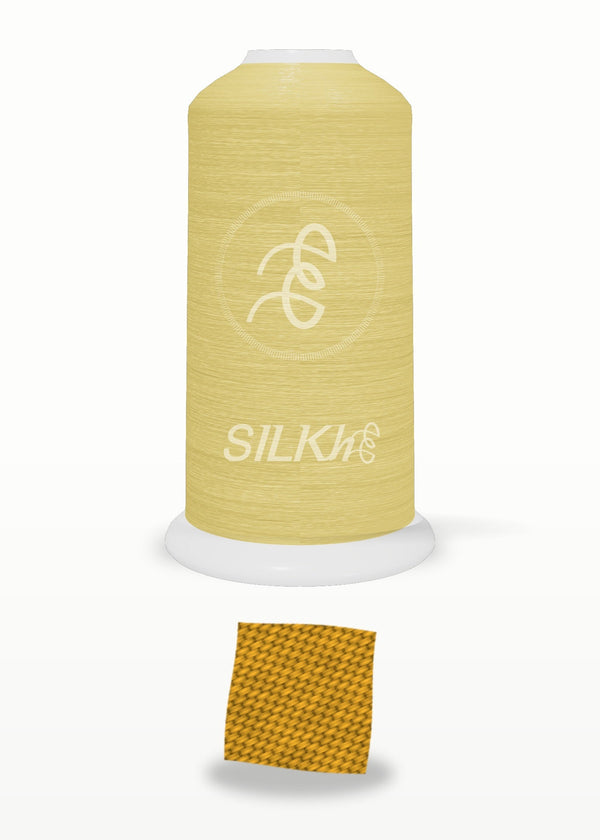 SILKhee 5117 Harvest Gold polyester embroidery thread 40wt cone