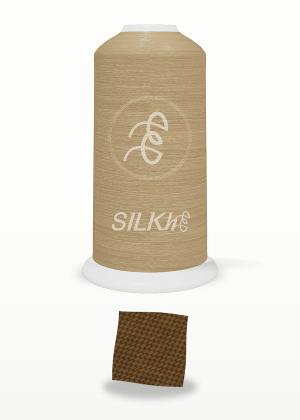SILKhee 5126 Pecan polyester embroidery thread 40wt cone