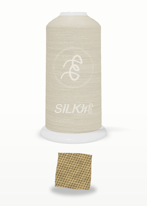SILKhee 5142 Parchment polyester embroidery thread 40wt cone