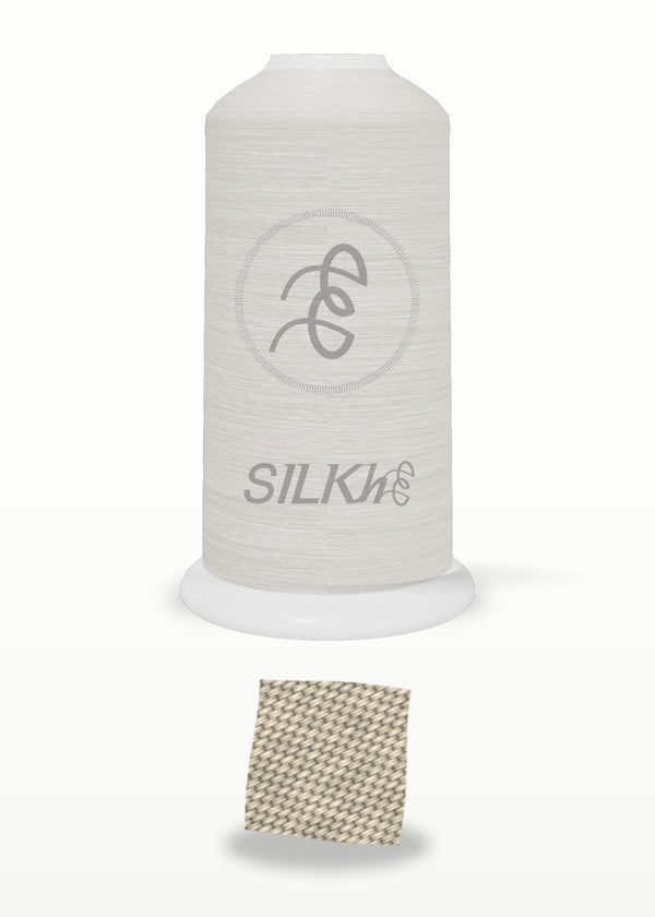 SILKhee 5174 Oyster polyester embroidery thread 40wt cone