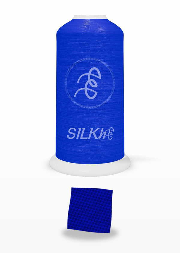 SILKhee 5290 Dazzling Blue polyester embroidery thread 40wt cone
