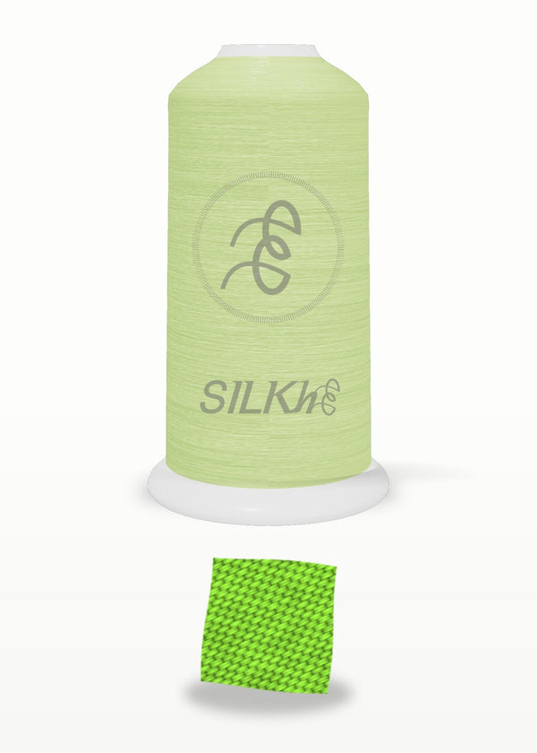 SILKhee 5356 Lime Punch polyester embroidery thread 40wt cone