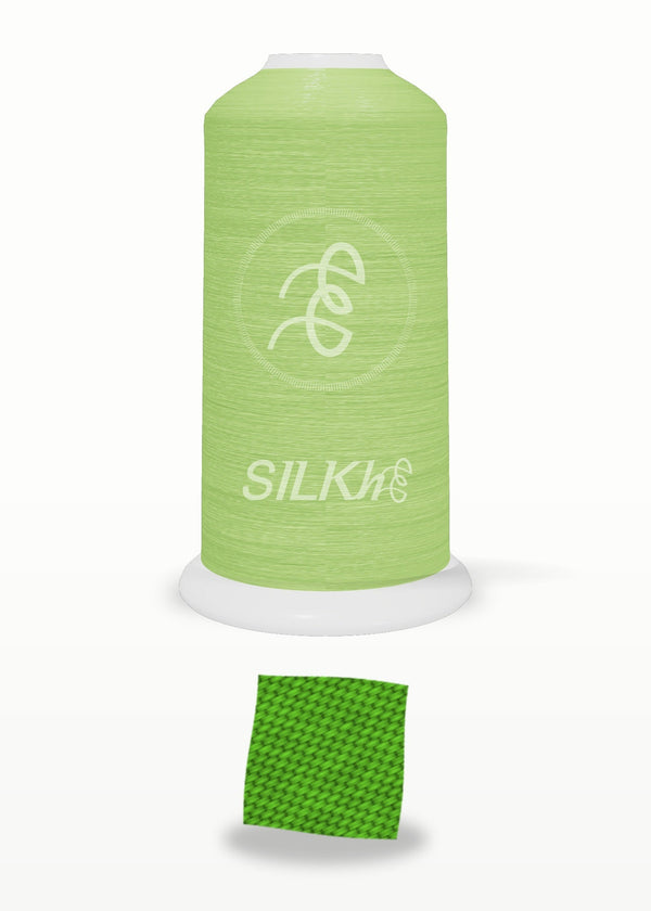 SILKhee 5357 Jasmine Green polyester embroidery thread 40wt cone