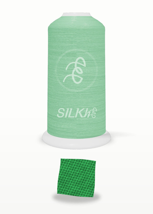 SILKhee 5358 Island Green polyester embroidery thread 40wt cone