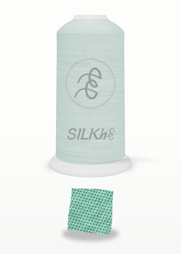 SILKhee 5364 Aqua Glass polyester embroidery thread 40wt cone