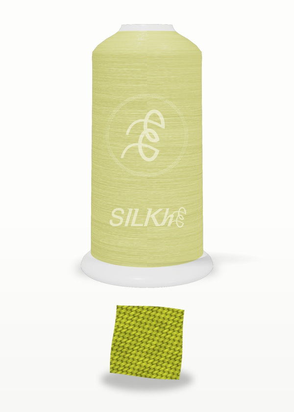 SILKhee 5383 Lime Zest polyester embroidery thread 40wt cone