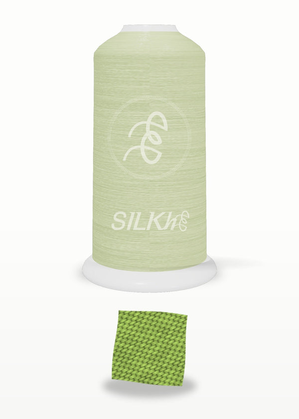 SILKhee 5392 Lime Green polyester embroidery thread 40wt cone