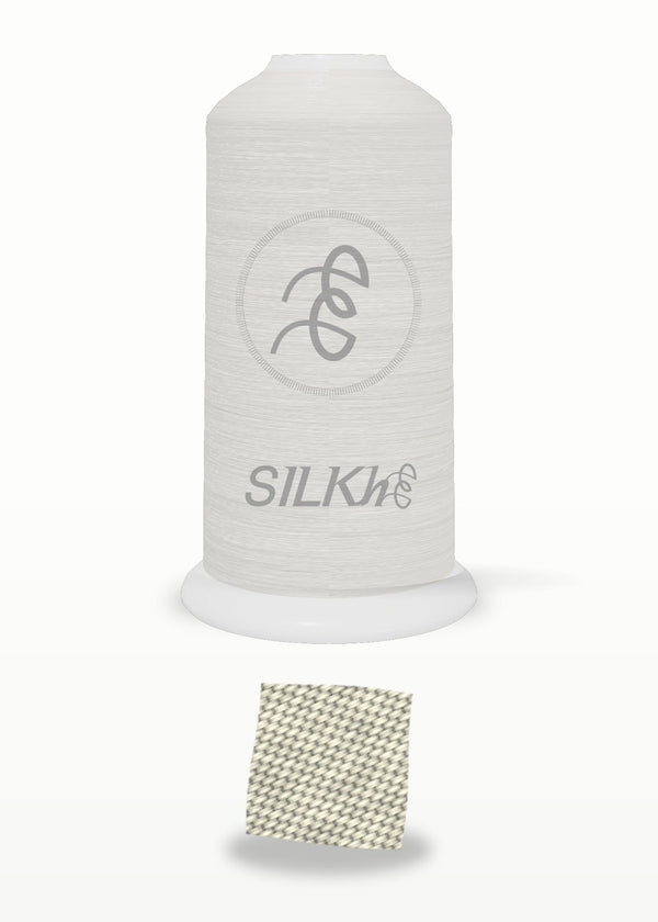SILKhee 5419 Linen White polyester embroidery thread 40wt cone