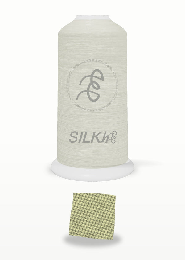 SILKhee 5421 Sage White polyester embroidery thread 40wt cone