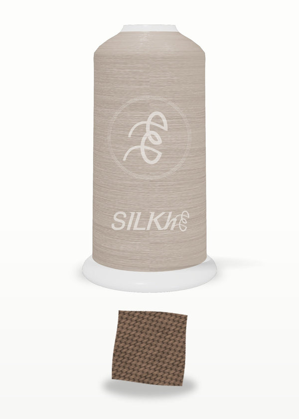 SILKhee 5486 Driftwood Brown polyester embroidery thread 40wt cone