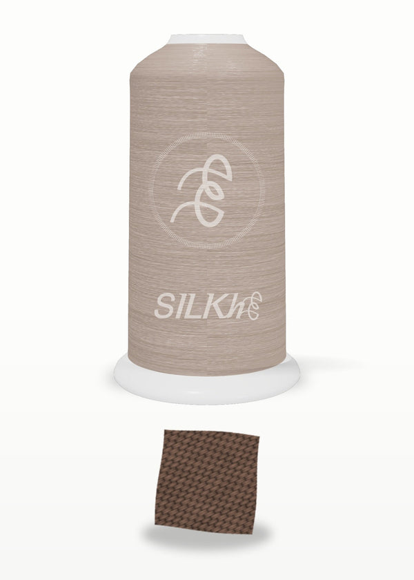 SILKhee 5487 Dark Driftwood polyester embroidery thread 40wt cone