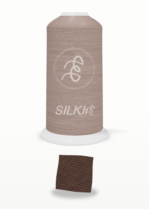 SILKhee 5491 Dark Mink polyester embroidery thread 40wt cone