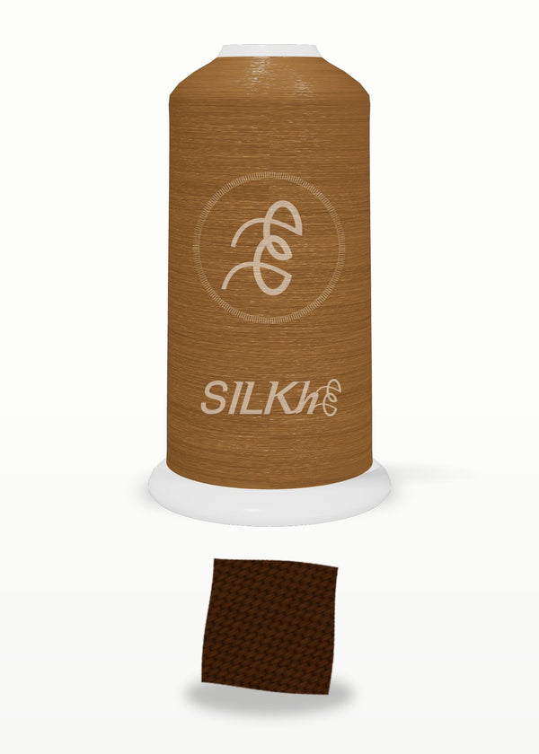 SILKhee 5494 Dark Chocolate polyester embroidery thread 40wt cone