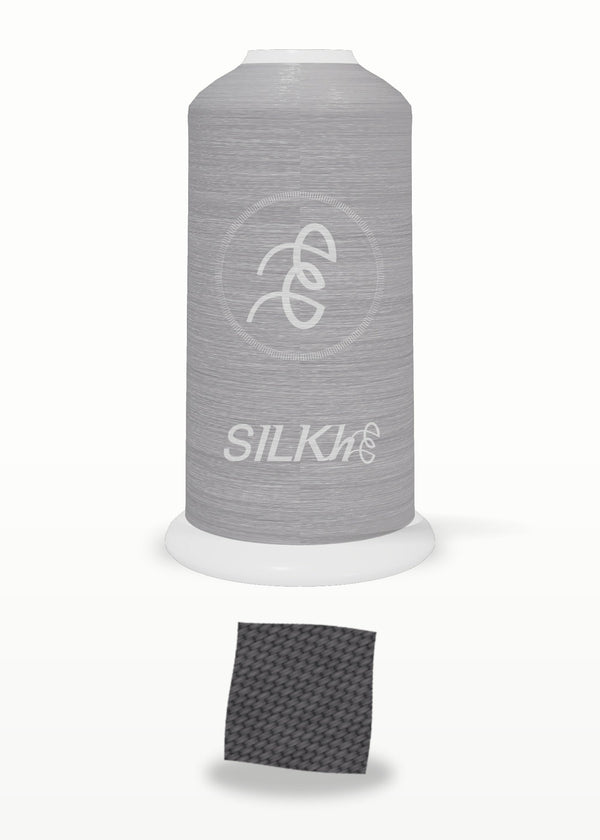 SILKhee 5517 Dark Steel polyester embroidery thread 40wt cone