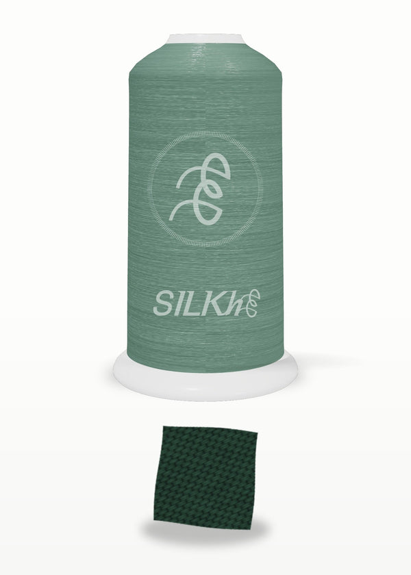 SILKhee 5524 Dark Forest Grey polyester embroidery thread 40wt cone