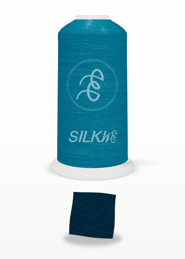 SILKhee 5528 Midnight Ocean polyester embroidery thread 40wt cone