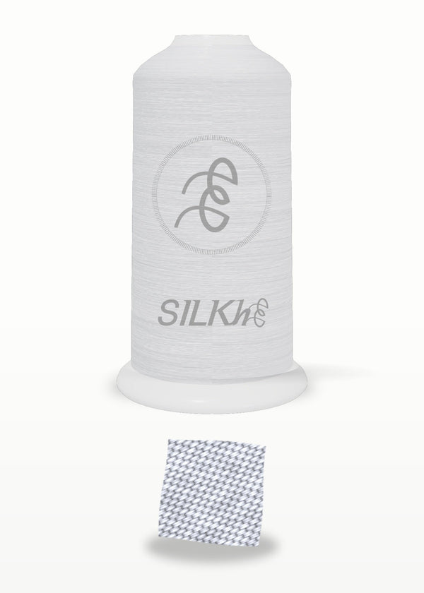 SILKhee 5552 Brilliant White polyester embroidery thread 40wt cone