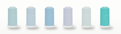 SILKhee Tidal pack — polyester machine embroidery thread cones in the pack's colors